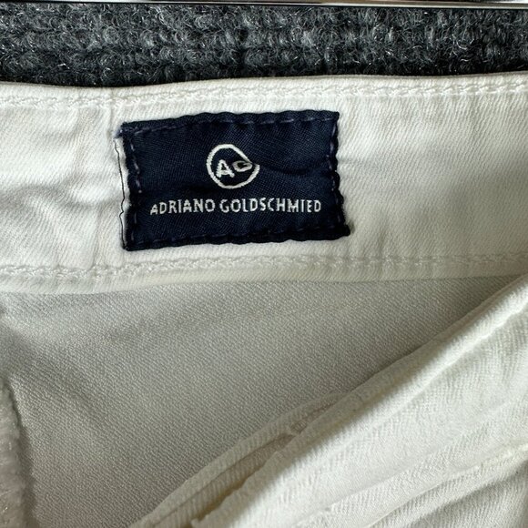 AG Adriano Goldschmied Jeans Womens 31 The Middi Mid Rise Leggings White Stretch - Picture 4 of 10